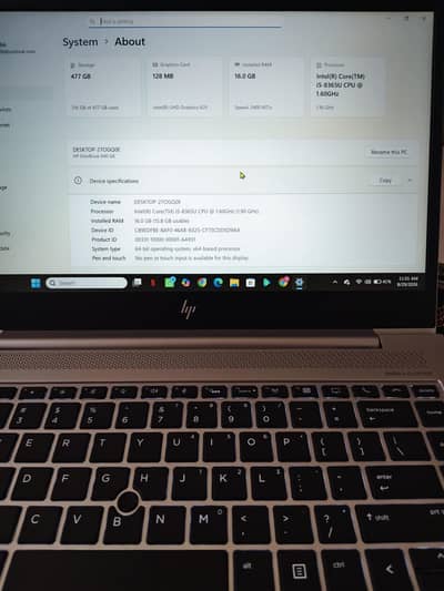 HP elitebook 840 G6 I5 8th Gen