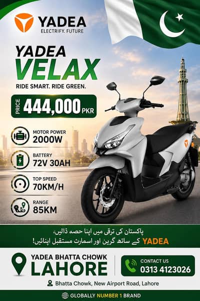 Yadea Velax Electric Scooter – Power Meets Prestige