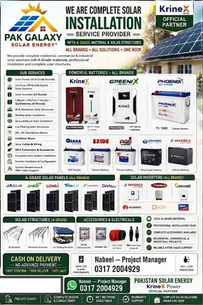 Solar Installation & Solutions On-Grid, Off-Grid & Hybrid KrineX Power