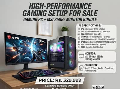 gaming pc Intel Core i7-12700 /12th Gen /RTX 4060 8GB/32GB DDR5/pc