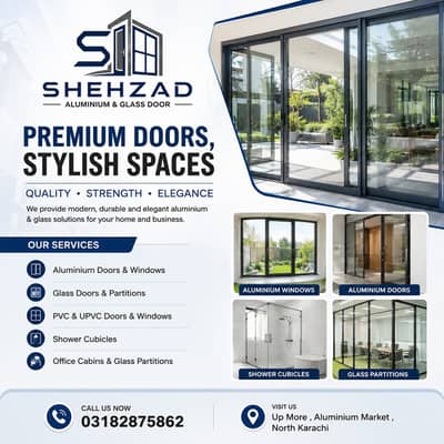 Aluminium Window - Glass Door - Glass Window - PVC Door - Aluminium