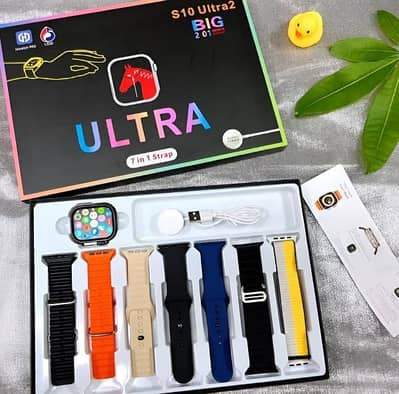 S10 Ultra 2 Smartwatch - 7 Straps Set (Cash on Delivery)