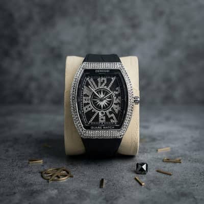 Denvosi Luxury Diamond Studded Strap Watch (Without Box)
