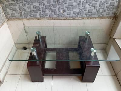 Solid Wood Dining Table & Glass Door Storage Cabinet Set