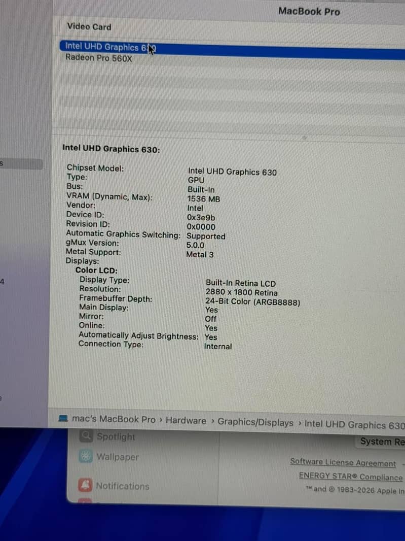 MacBook pro 5