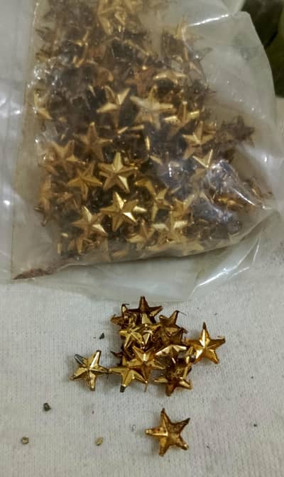 Rhinestones and buttons