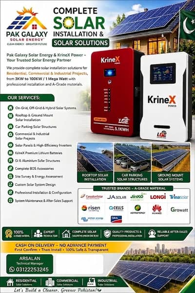 Solar Installation & Solutions On-Grid, Off-Grid & Hybrid KrineX Power