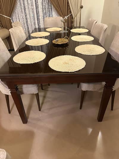 Dinning Table with 8 Dinning Chairs