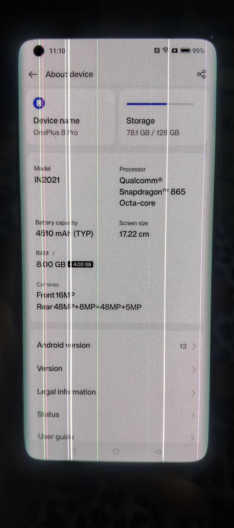 OnePlus 8pro 8/128 7