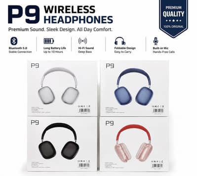 P9 Wireless Bluetooth Headphones – Premium Quality