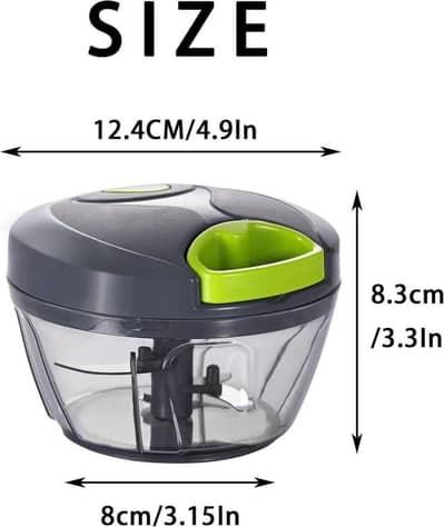 Manual Vegetable Chopper 500ml Onion Cutter - Kitchen Tool