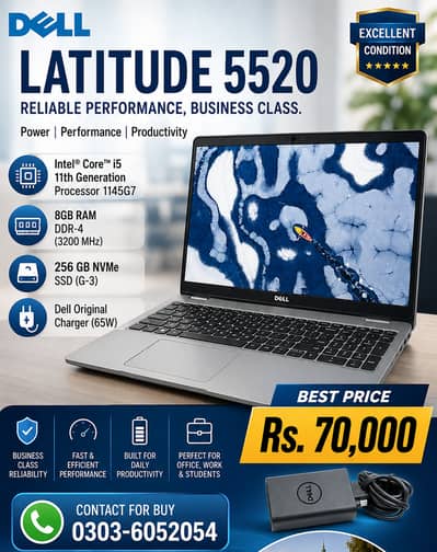 Dell 5520 laptop Intel Core i5 11th generation