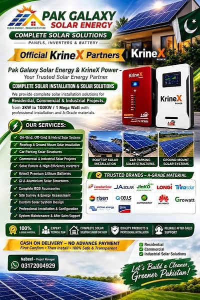 Solar Installation & Solutions On-Grid, Off-Grid & Hybrid KrineX Power
