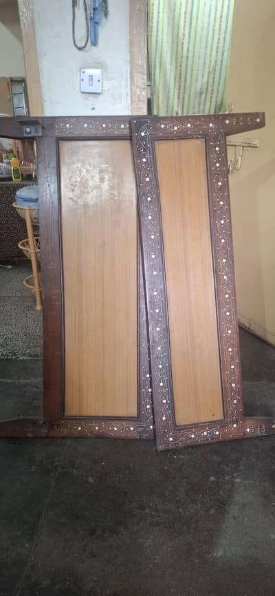 pure wood single bed header and footer