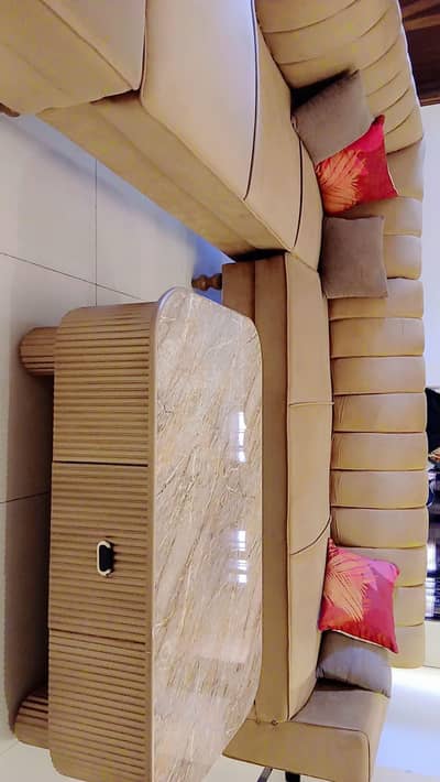 L shape Sofa with Table
