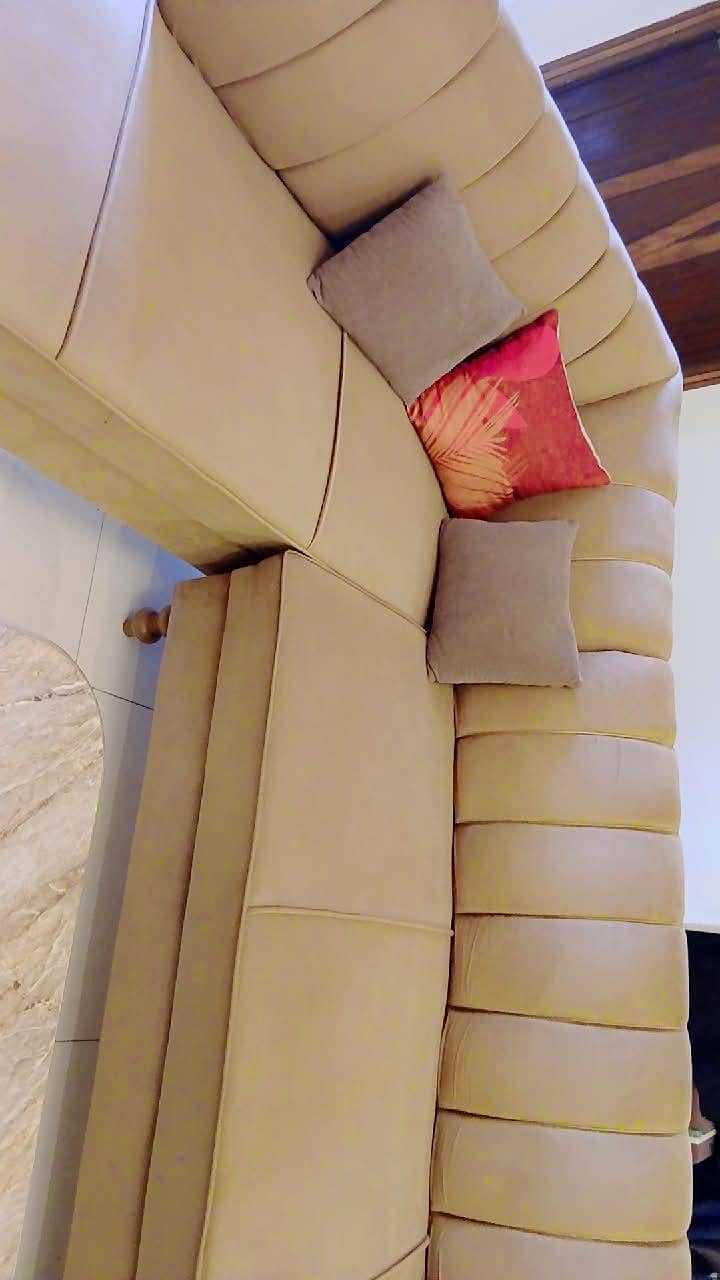 L shape Sofa with table 1
