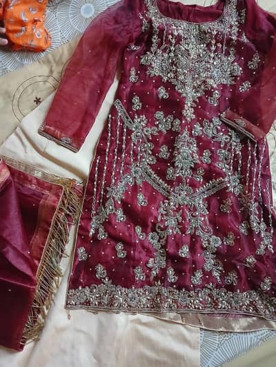 Mahroon embroidery