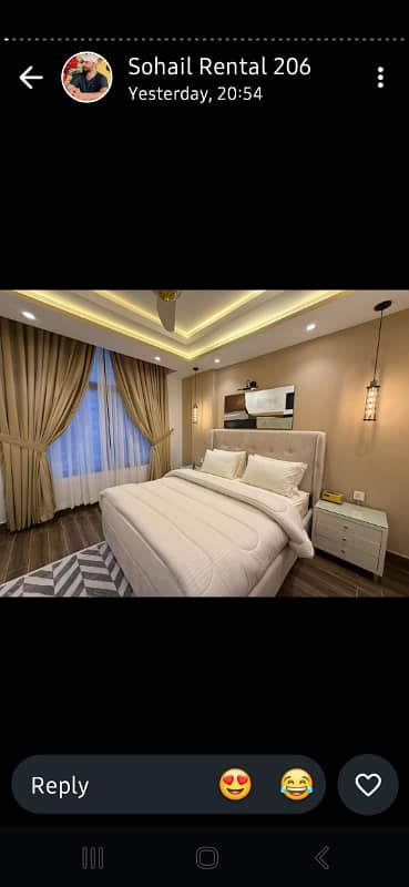 Par Day and short Time One and Two BeD Room appaertment Available Bahria Town Phase 4 and 6 Empire Heights 2 family apartment any time available