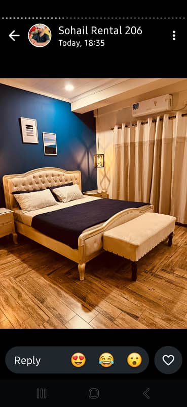 Par Day and short Time One and Two BeD Room appaertment Available Bahria Town Phase 4 and 6 Empire Heights 2 family apartment any time available