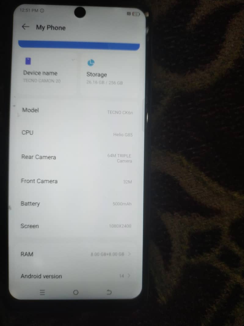 Tecno CAMON 20 1