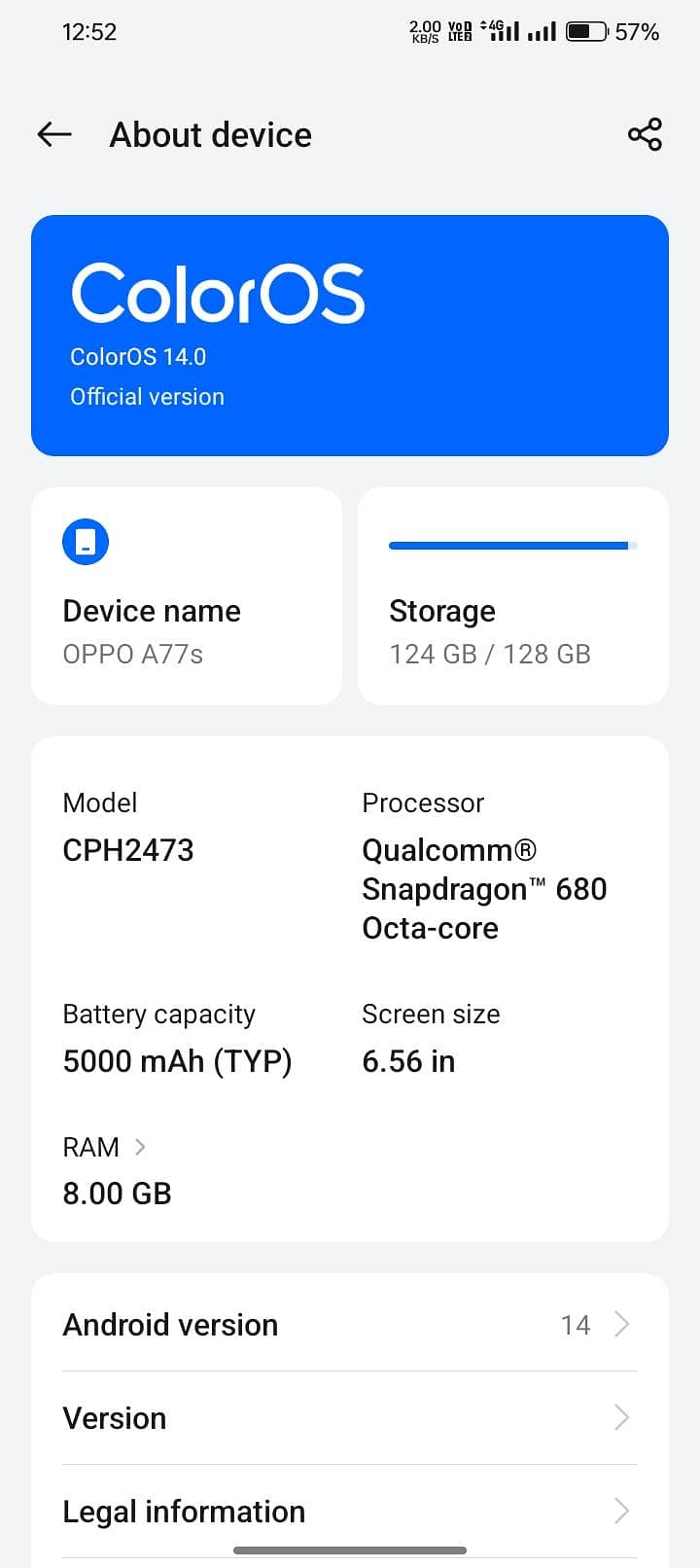 OPPO A77s 3