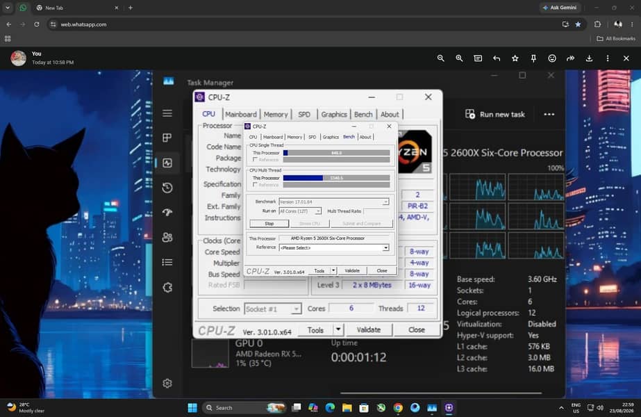 Ryzen 2600x processor only 2