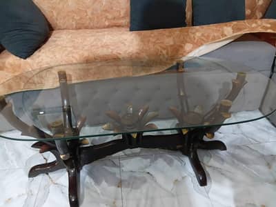 wooden&glass table for sale
