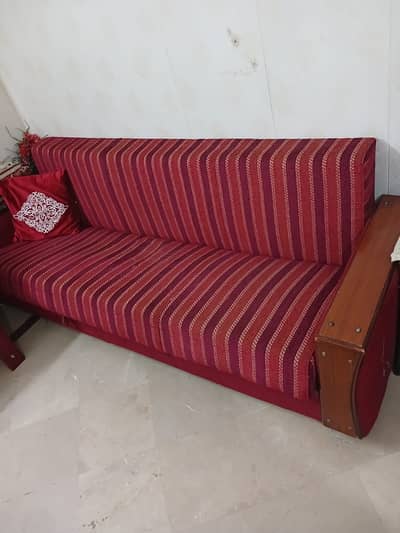 Sofa cum bed and table for sale
