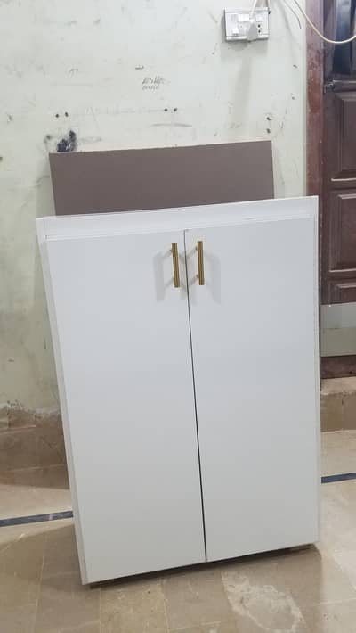shoe rack white n gray