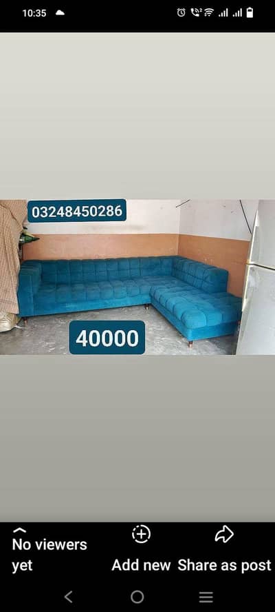 8 seater L shape sofa used