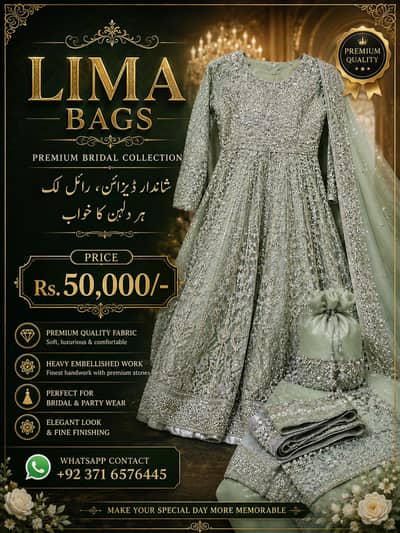 Luxury Mint Green Heavy Dabka & Zardozi Embroidered Silk Dress