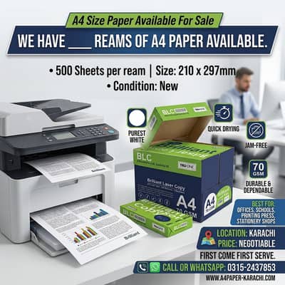 A4 Size Paper Ream For Sale In Karachi