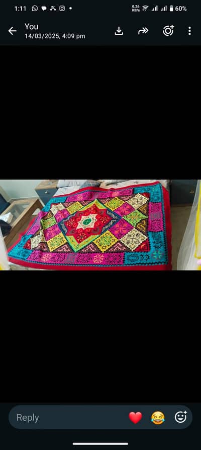 traditional sindhi Rilli hand knitted tuk style