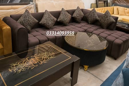 L shape sofa / corner sofa / 6 seater sofa set / bubble sofa set /