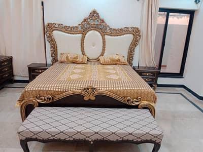 king size wooden bed set