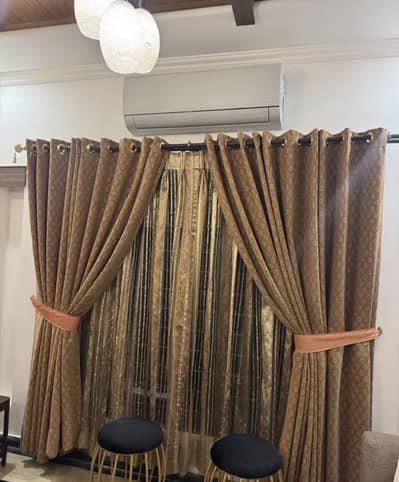 Curtains with lining  and inner organza curtains