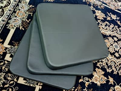 3 Pcs Leatherette Foam Cushions (19x19 Inches) - Grey Color