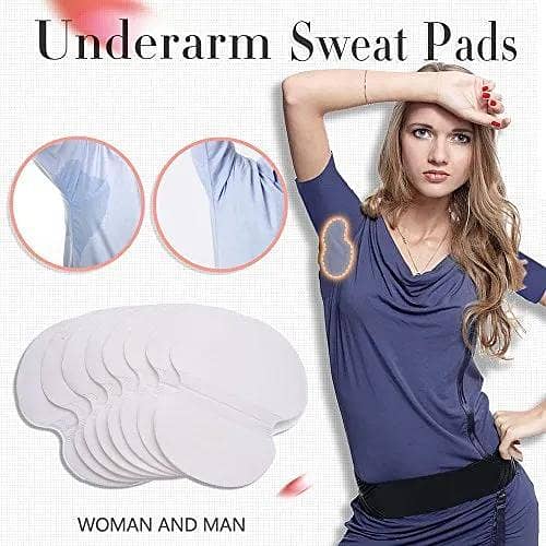 10Pcs Sweat Pads For Underarms Disposable Highly Absorbent Sweat Pads Cotton Anti Allergic, Anti Bacteria, Anti Smell Disposable Underarm Perspiration Pad for Men and Women