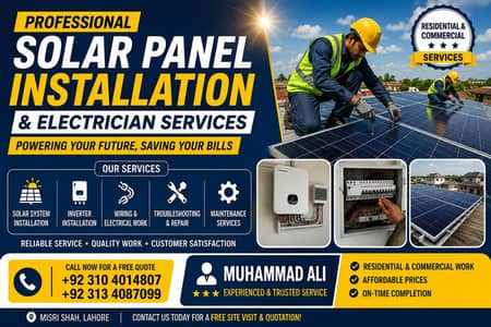 Solar Panel Installation & Electrician Services