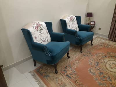 Royal Wingback Chairs - Pair - Excellent Quality