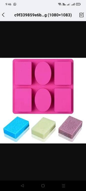 6 Cavity Silicone Mould Soap Moulds, Oval and Rectangular Silicone Soap Moulds, DIY Homemade Soap, for Chocolate, Baking, Cake, Ice Cubes