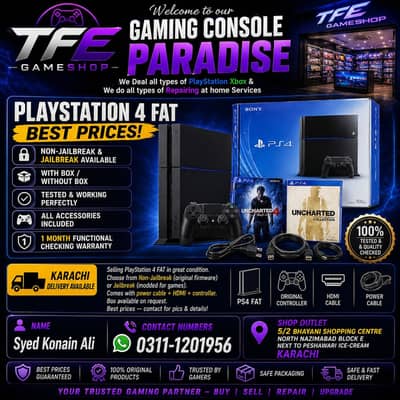 PlayStation 4 FAT | Original Gaming Console | Best Price TFE Game Shop