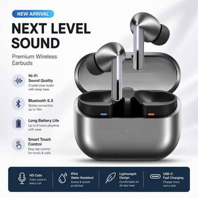 Samsung Galaxy Buds 3 Pro Black  ANC Wireless Bluetooth Earbuds