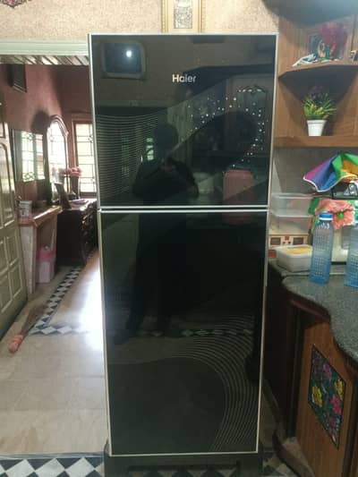 Haier two door Jumbo size glass door fridge