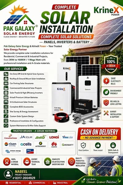 Solar Installation Complete Solar Solutions Panels,Inverters & Battery