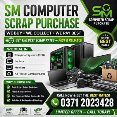 COMPUTER, PC & LAPTOP SCRAP PURCHASE IN BEST MARKET RATES