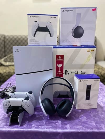 Ps5 Slim Game Disk Edition 2 Controller Complete Box