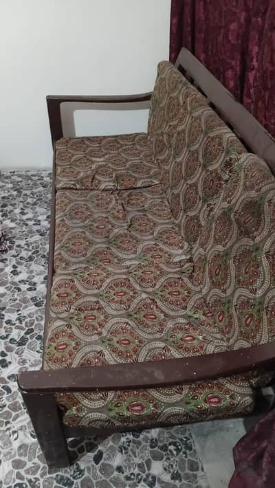 One Single Bed with form sofa set wooden