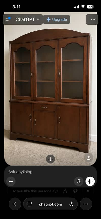 Original wood showcase