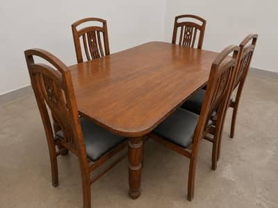 Wooden dining table